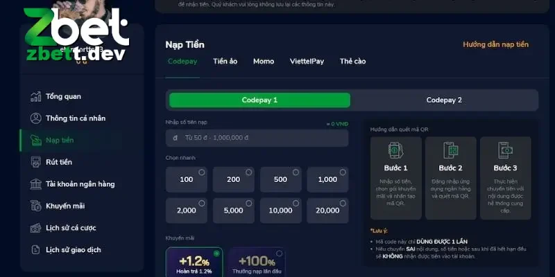 Hướng Dẫn Nạp Tiền Zbet: Dễ Dàng, An Toàn Và Nhanh Chóng 4 Lợi ích nổi bật khi nạp tiền ZBET không phải ai cũng biết